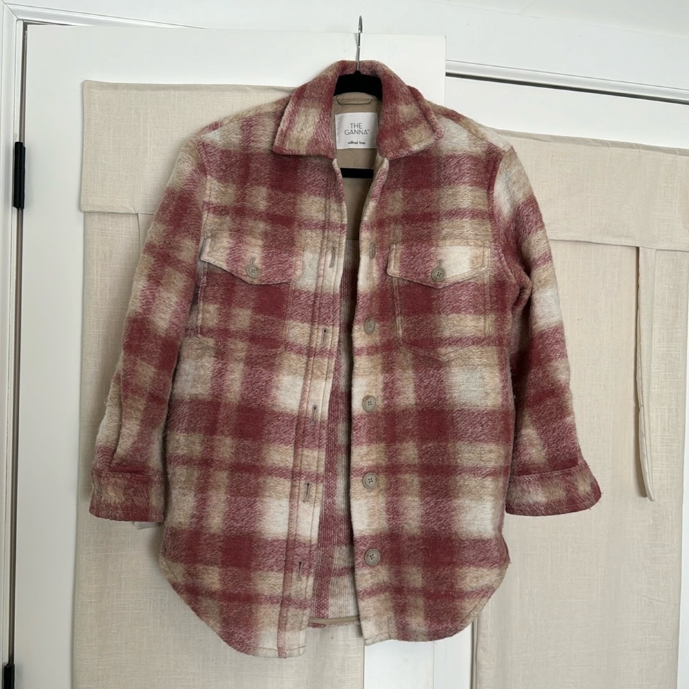 MOVING SALE! Wilfred Free Ganna Shirt Jacket in CLAUDE BRC/CNDR PK